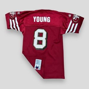 Vintage SAN FRANCISCO 49ers Steve Young Champion NFL Football Jersey Youth Small
